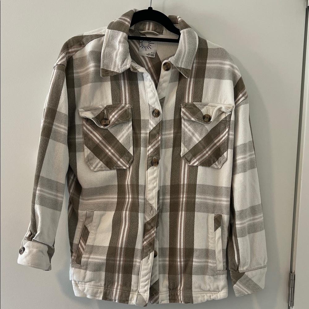 Offline by Aerie Plaid Button-Up Shacket